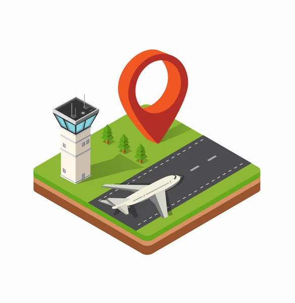 Imprimir aeropuerto de ciudad — Vector de stock