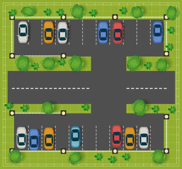 Parkoviště pro auta — Stockový vektor