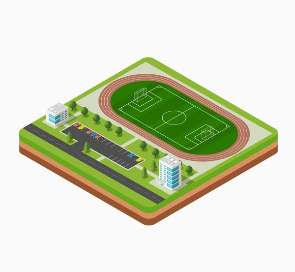 Isometrisk fotbollsstadion — Stock vektor