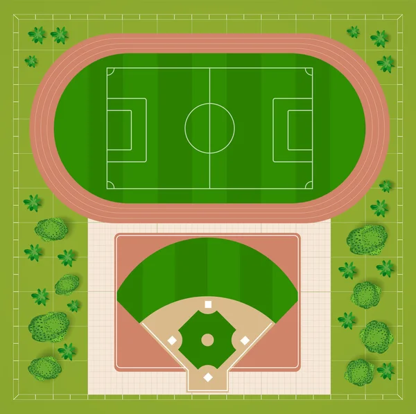 Baseball-Stadien — Stockvektor