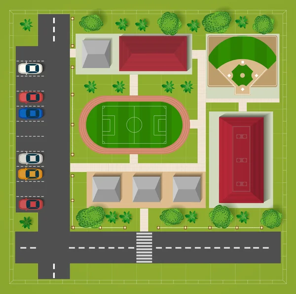 Stade de football — Image vectorielle