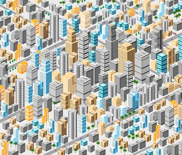 Antecedentes de ciudad isométrica Gráficos vectoriales