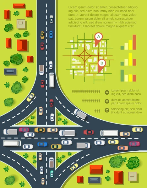 Road infographics — Stock vektor