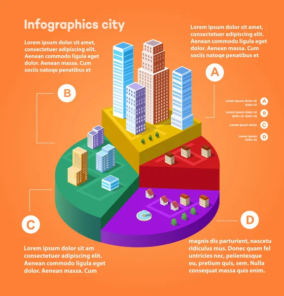 Infografías de la ciudad — Vector de stock