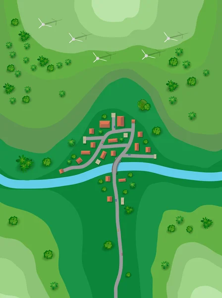 Landschap plan — Stockvector