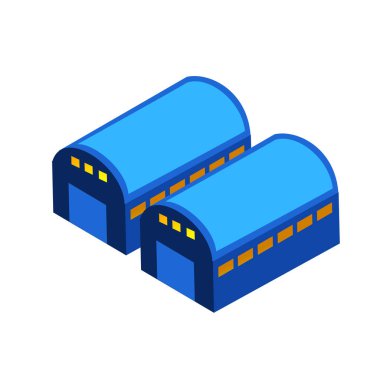 Gece Şehir Binası Konut Mimarisi bir teknoloji ürünü iş aletleri düz kentsel izometrik çizim fikridir.