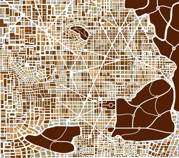 Abstrakter Stadtplan — Stockvektor