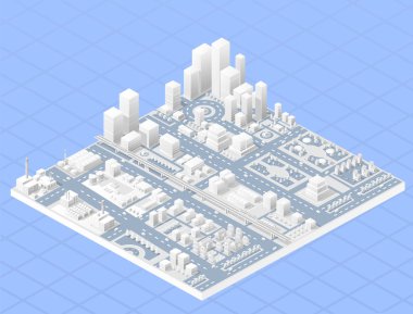 Large modern city  clipart