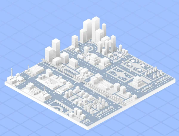 Grande cidade moderna — Vetor de Stock