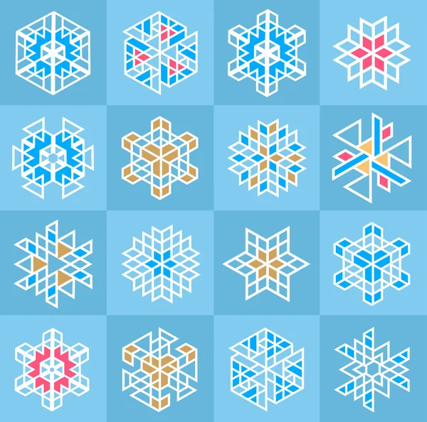 Kerst sneeuwvlok patroon — Stockvector