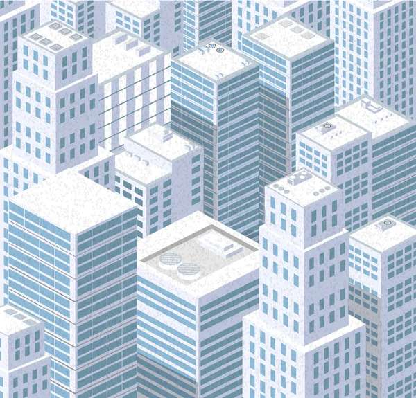 Isometrische stad van stedelijke — Stockvector