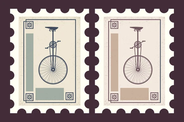 Retro postage stamps — Stock Vector