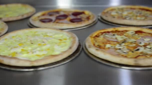 수있는 패스트푸드 뜨거운 피자들 — 비디오