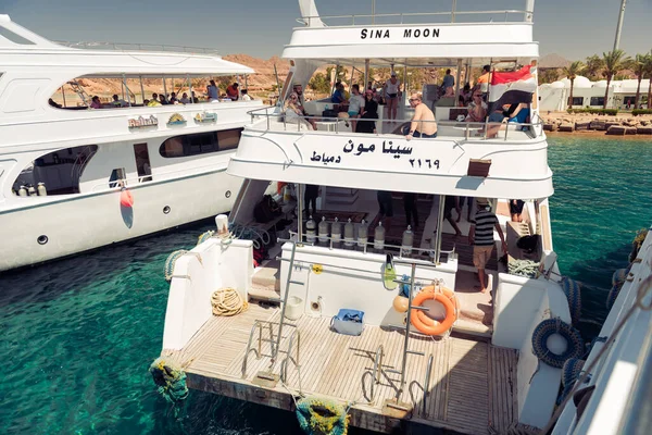 Egipto Sur Sinaí Gobernación Mar Rojo 2021 Barco Vela Gira — Foto de Stock
