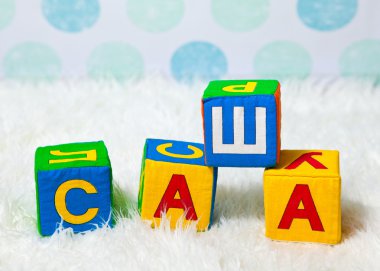 Adı Sasha yumuşak bebek küp oluşmaktadır