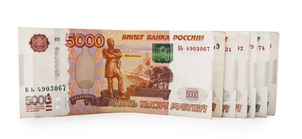 Papel moneda rusa — Foto de Stock