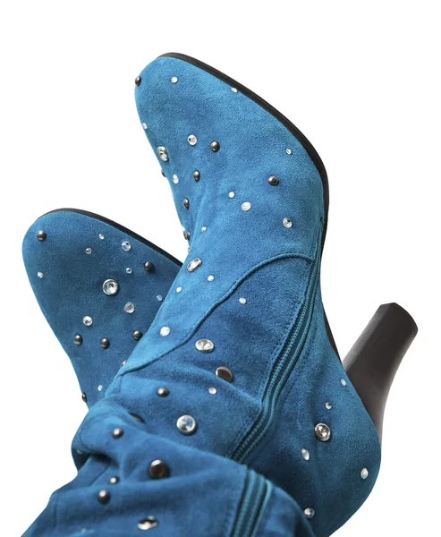 Mavi Çizmeli kadın bacakları