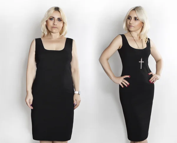 Kadın önce ve sonra. Sağlıklı bir yaşam tarzı.