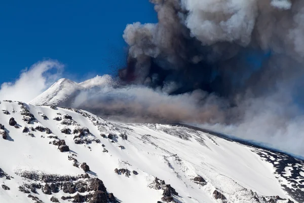 Volcano etna eruption — Stock Photo, Image