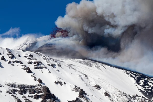 Volcano etna eruption — Stock Photo, Image