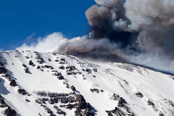 Erupción del volcán Etna — Foto de Stock