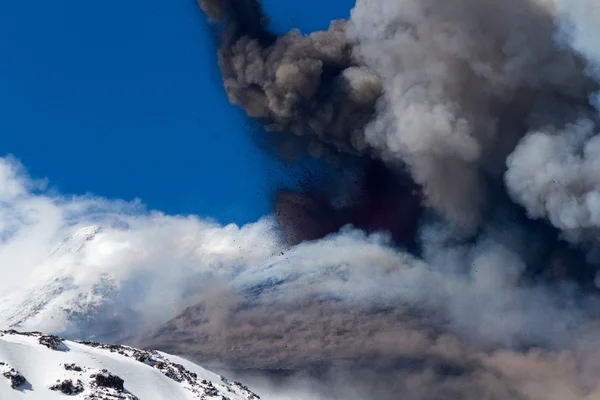 Volcano etna eruption — Stock Photo, Image