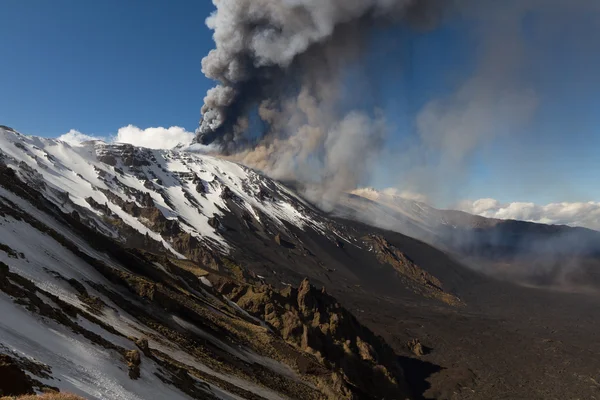 Erupção do vulcão Etna — Fotografia de Stock