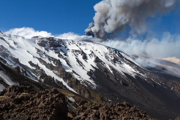 Erupce sopky Etna — Stock fotografie