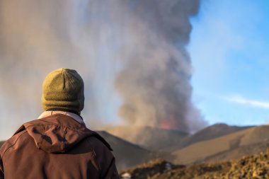 Volano Etna eruption clipart