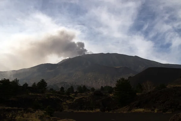 Erupção de Volano Etna — Fotografia de Stock