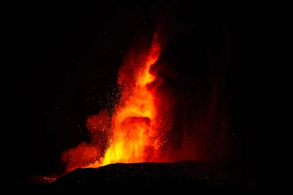 Volano Etna erupce — Stock fotografie