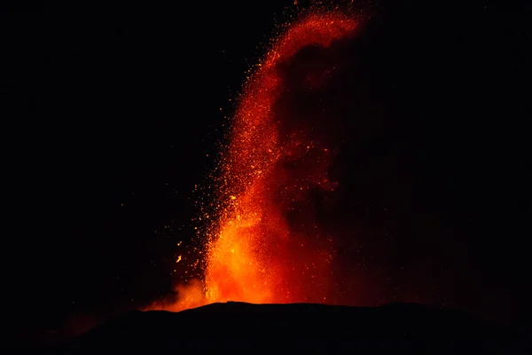 Erupção de Volano Etna — Fotografia de Stock