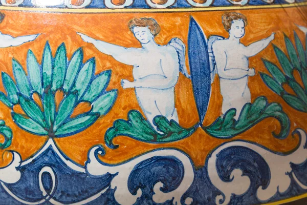 The Sicilian ceramics of Caltagirone. Close up — Stock Photo, Image