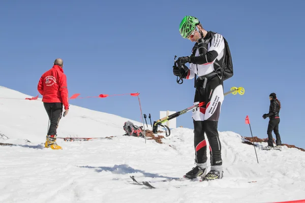 埃特纳火山滑雪碱性磷酸酶-世界冠军 2012年国际奖杯埃特纳火山 — 图库照片
