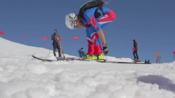 Ätna ski alp - Weltmeisterschaft 2012 internationale Trophäe Ätna — Stockvideo