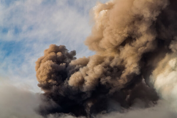 Mount Etna Eruption and lava flow