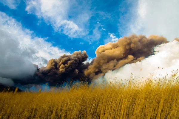 Mount Etna Eruption and lava flow — Stock Photo, Image