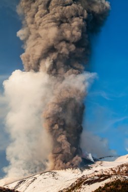 Etna Dağı Erüpsiyonu ve lav akışı
