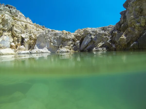 Beach in Sicily - Reserve of the plemmirio in Syracuse — Stock Photo, Image