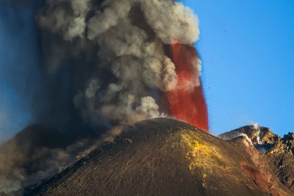 Eruzione vulcanica dell'Etna — Foto Stock