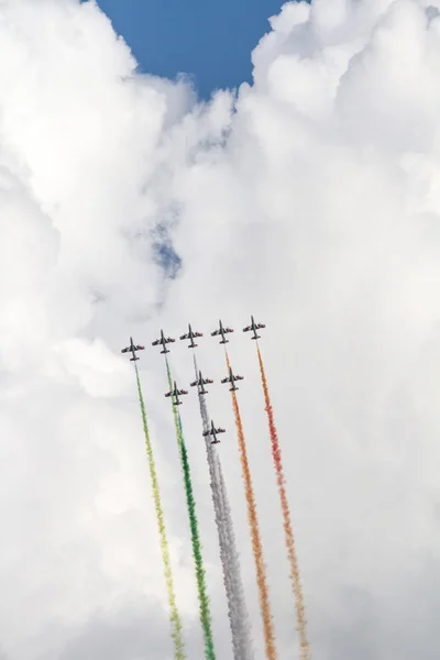 Frecce tricolori — Stock Photo, Image