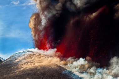 Volcano Etna Eruption clipart