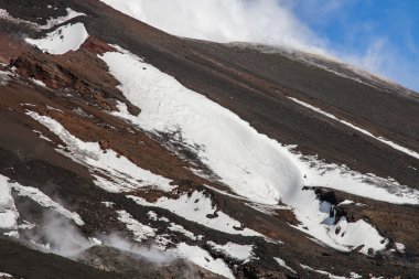 Etna volkanın Zirvesi kraterler