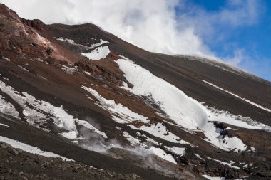 Etna volkanın Zirvesi kraterler