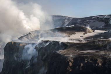 Etna volkanın Zirvesi kraterler