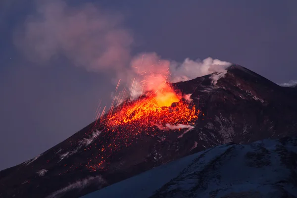 Erupção do vulcão Etna — Fotografia de Stock