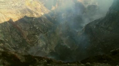 Fumaroles ve kraterler, gaz emisyonlarının Etna yanardağı