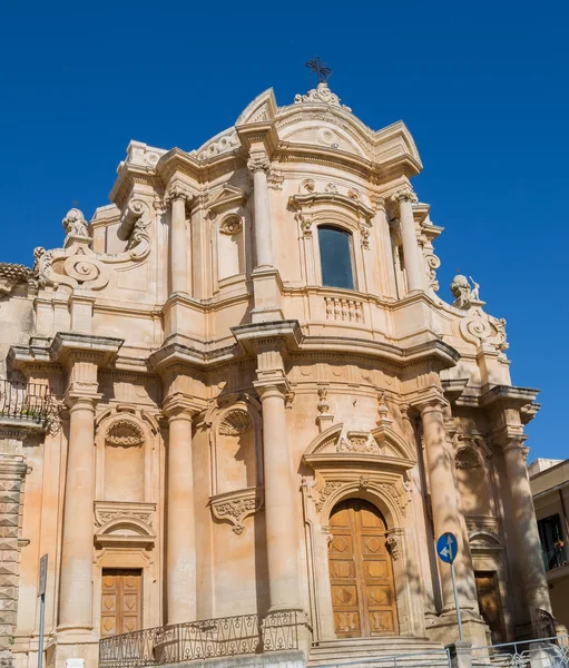 Noto, Itálie - 06 únor 2016: Město postavené ve stylu sicilského baroka. — Stock fotografie