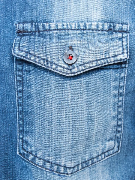 Närbild jeans ficka — Stockfoto