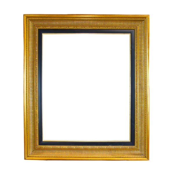 白の背景に分離したビンテージのゴールデン フレーム — ストック写真